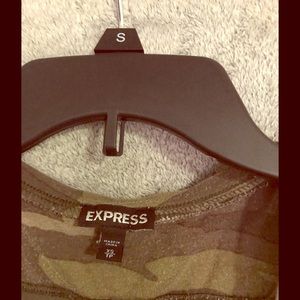 Fun army print sleeveless gold studded design